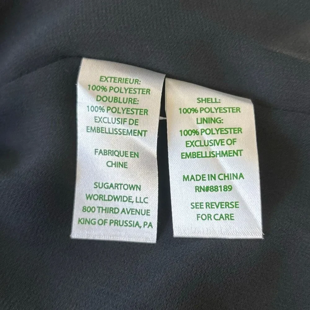 Lilly Pulitzer Black Dress Pearl front Sz 12 Adalee onyx LBD - Picture 8 of 10